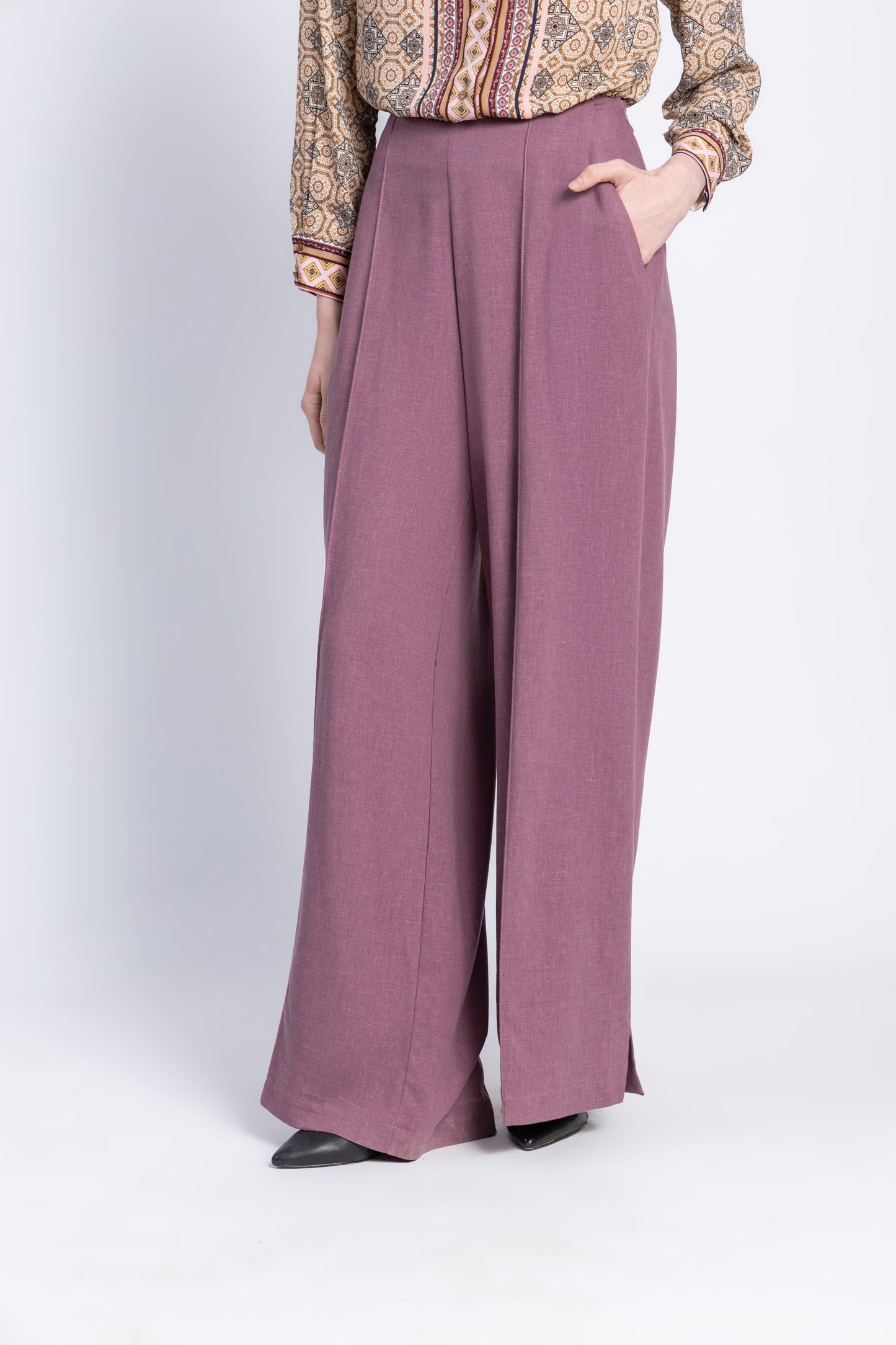 solid linen pant