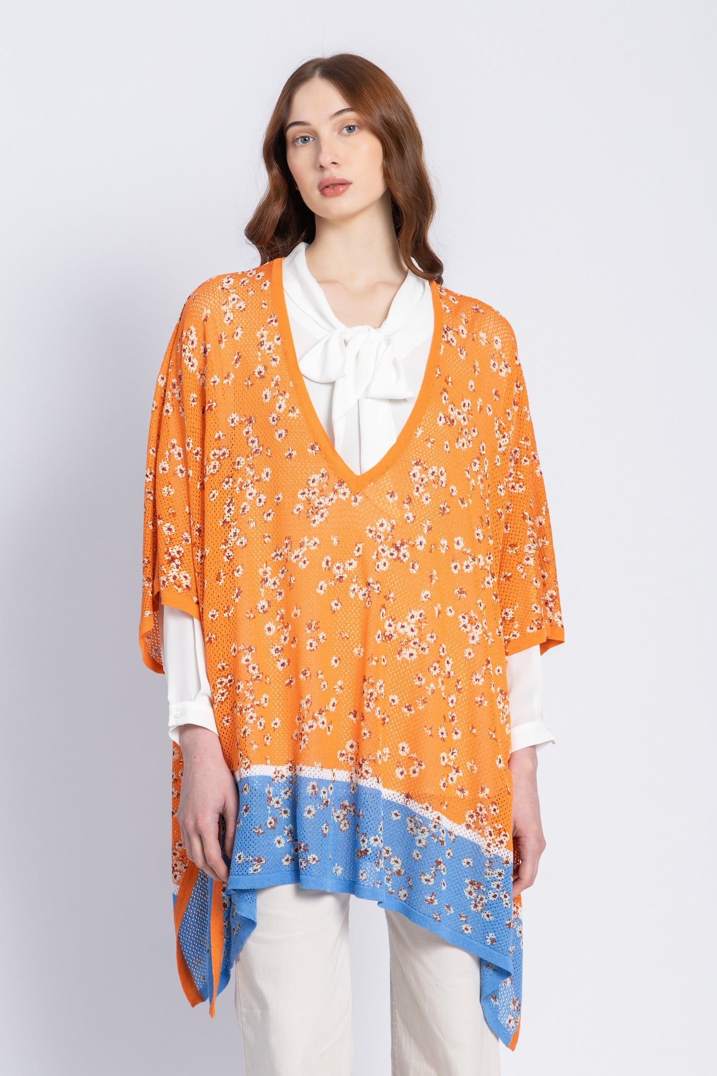 one size knitwear poncho