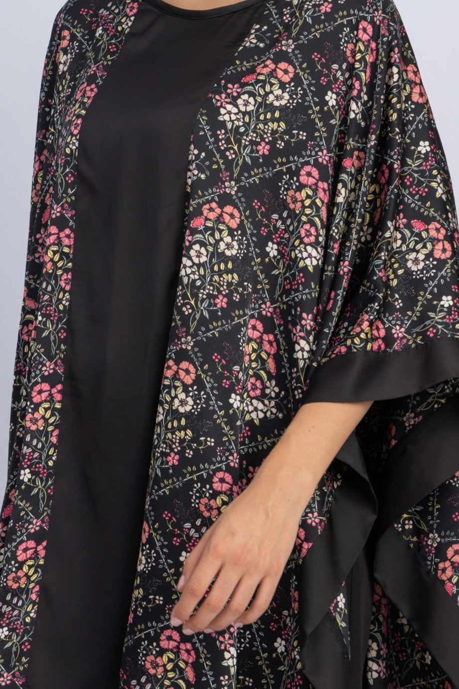 satin poncho
