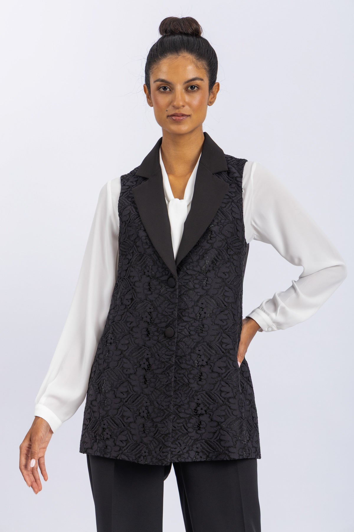 crepe vest