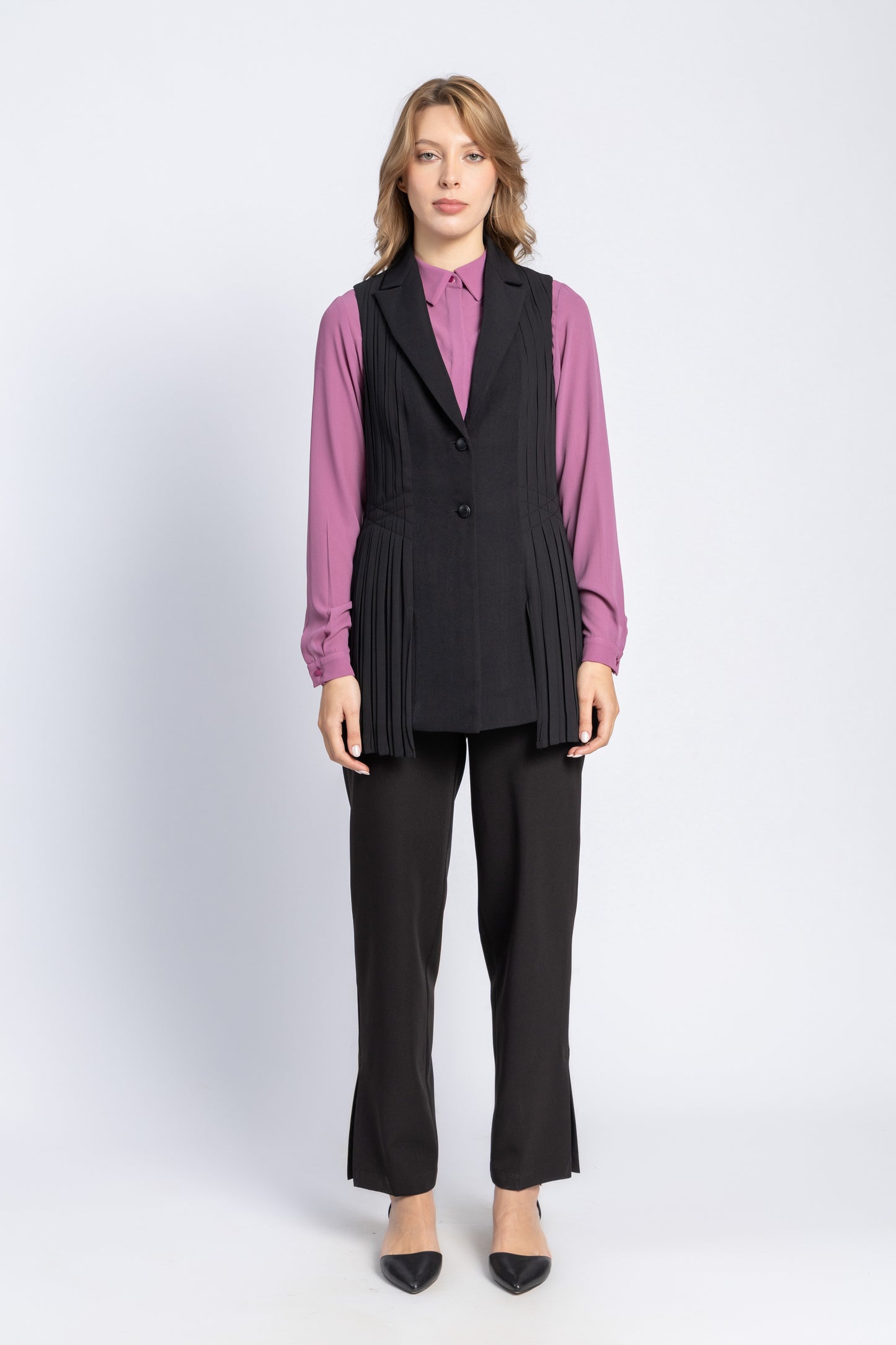 crepe vest