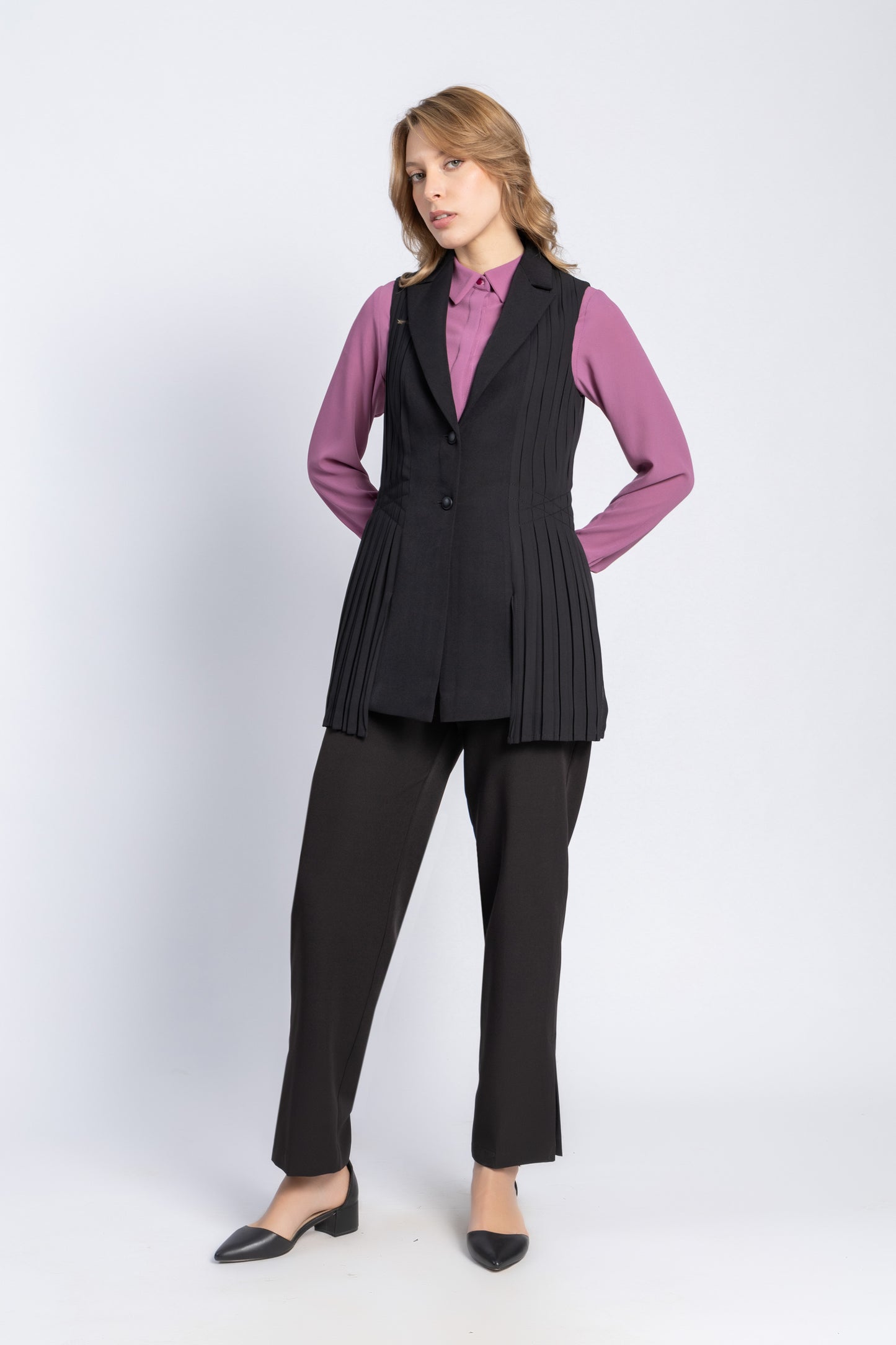 crepe vest
