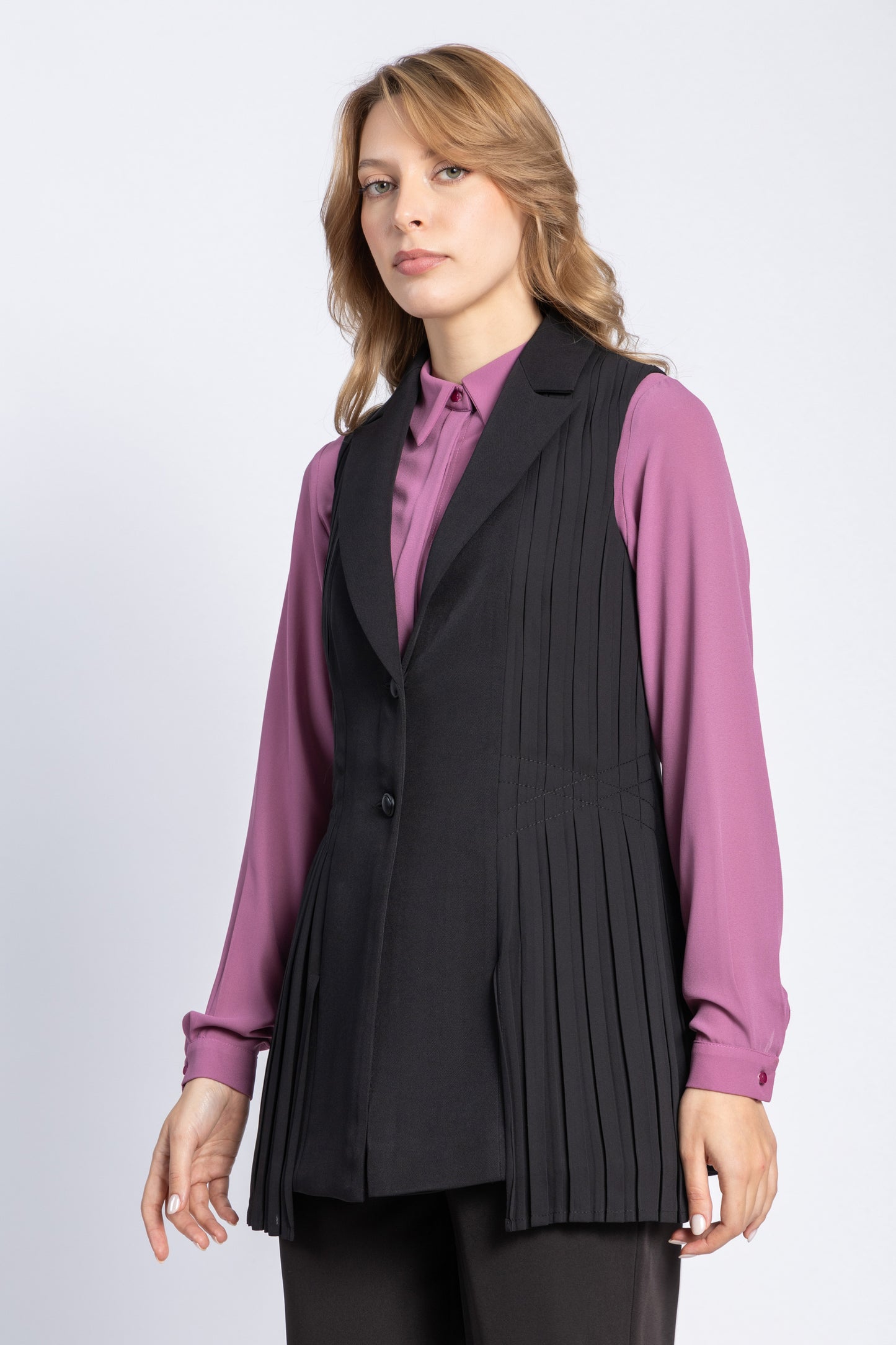 crepe vest