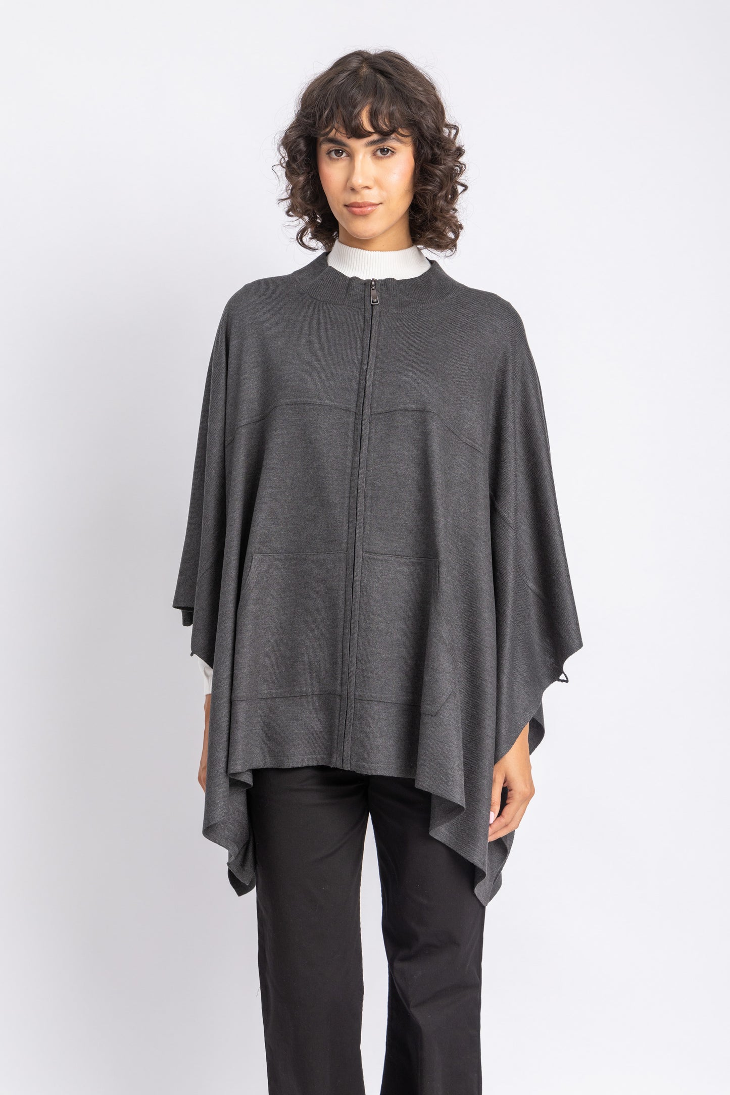 one size knitwear poncho