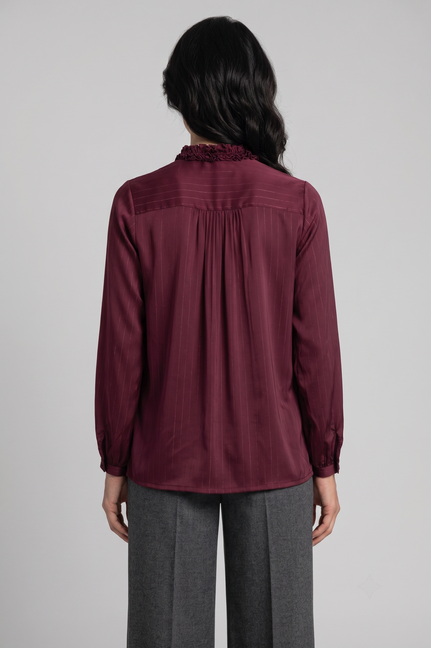 striped satin blouse