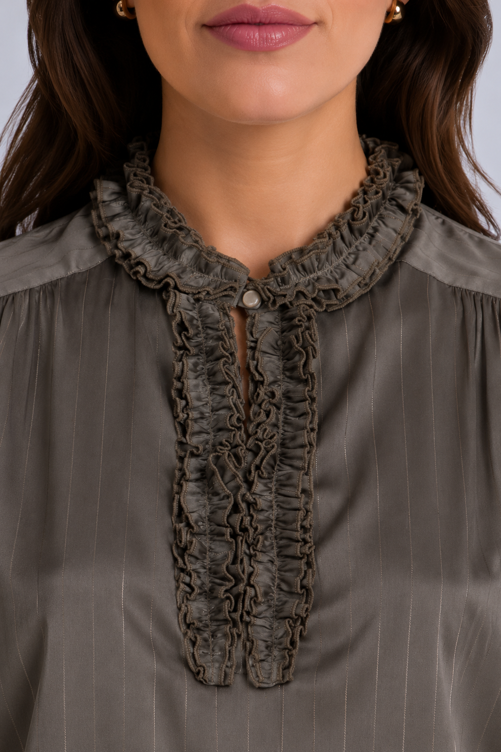 striped satin blouse