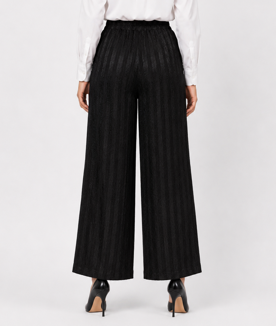 striped satin pants