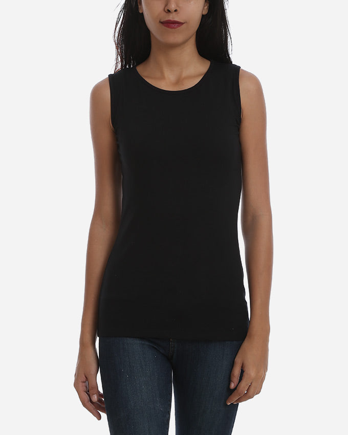 Black Round Neck Top