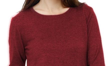 Long Cotton Knitwear Round Neck Basic Blouse With Several Colors