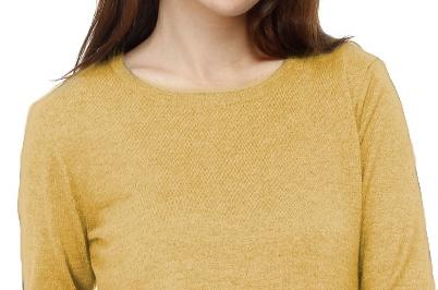 Long Cotton Knitwear Round Neck Basic Blouse With Several Colors