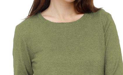 Long Cotton Knitwear Round Neck Basic Blouse With Several Colors