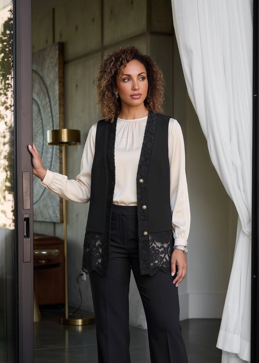 crepe vest