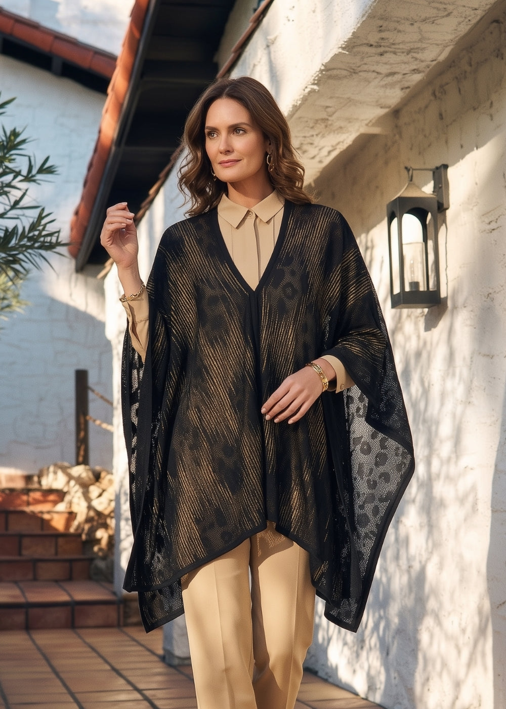 knitwear poncho