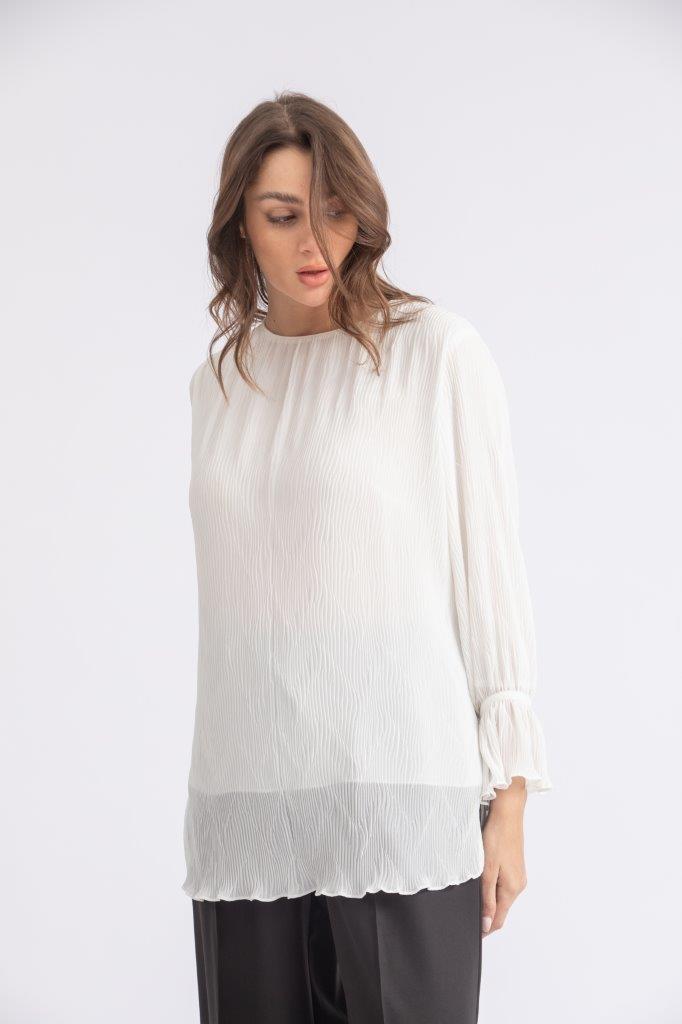 CRINCKLED CHIFFON BLOUSE