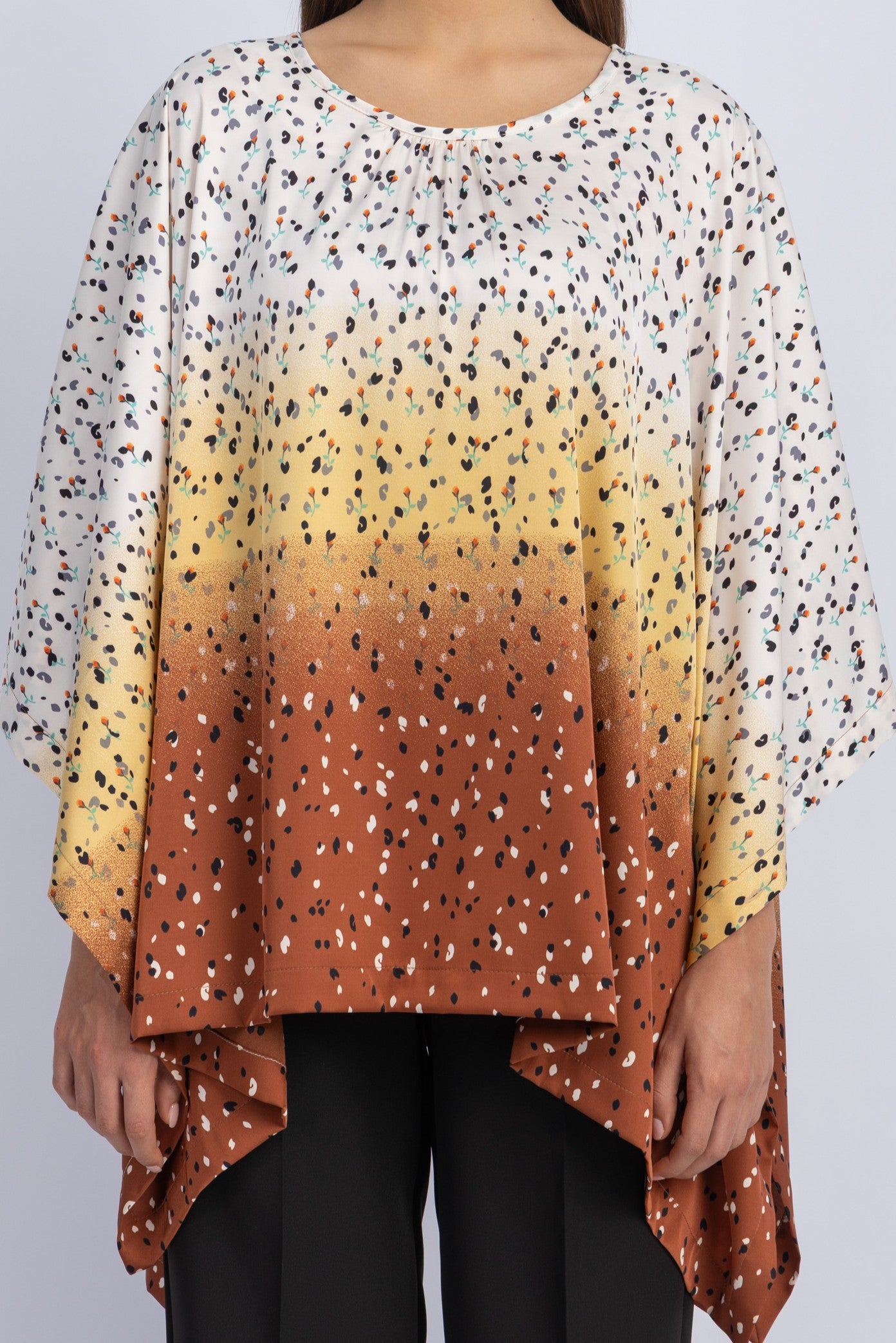 satin poncho