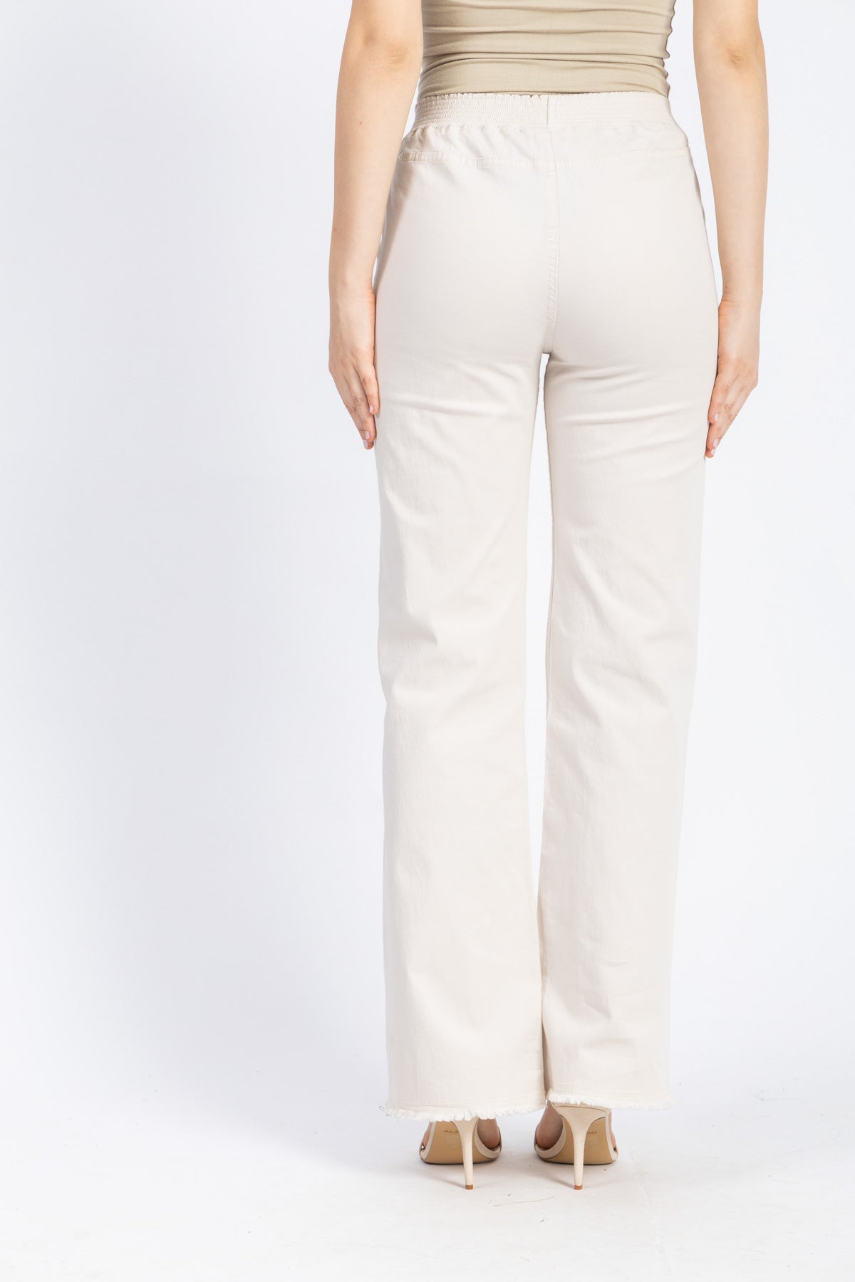 gabardine wide leg pants