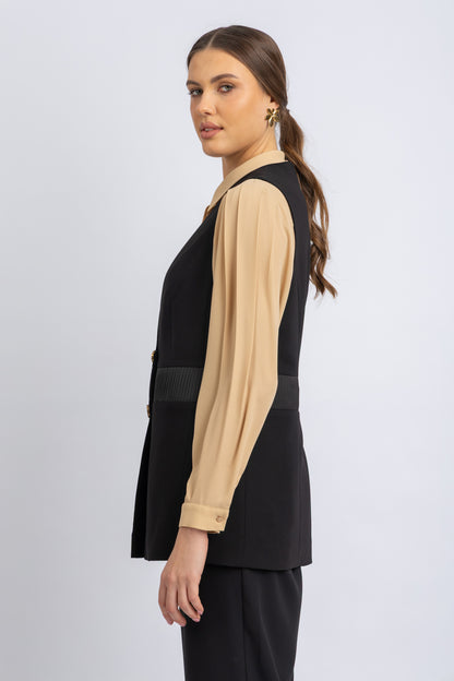 crepe vest