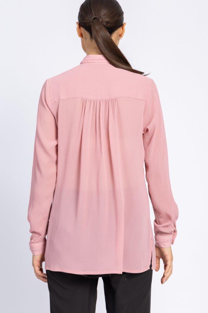 Basic crinckled chiffon shirt