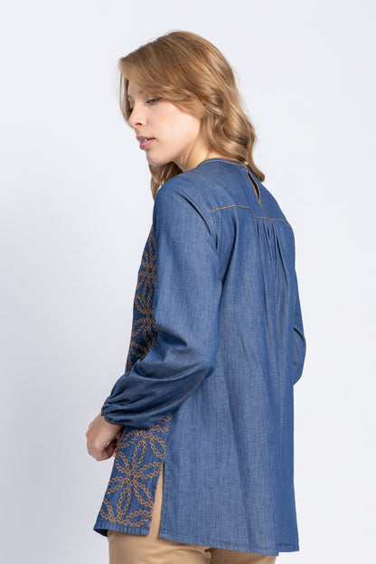 light jeans blouse