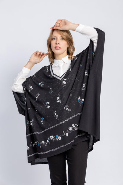 one size knitwear poncho