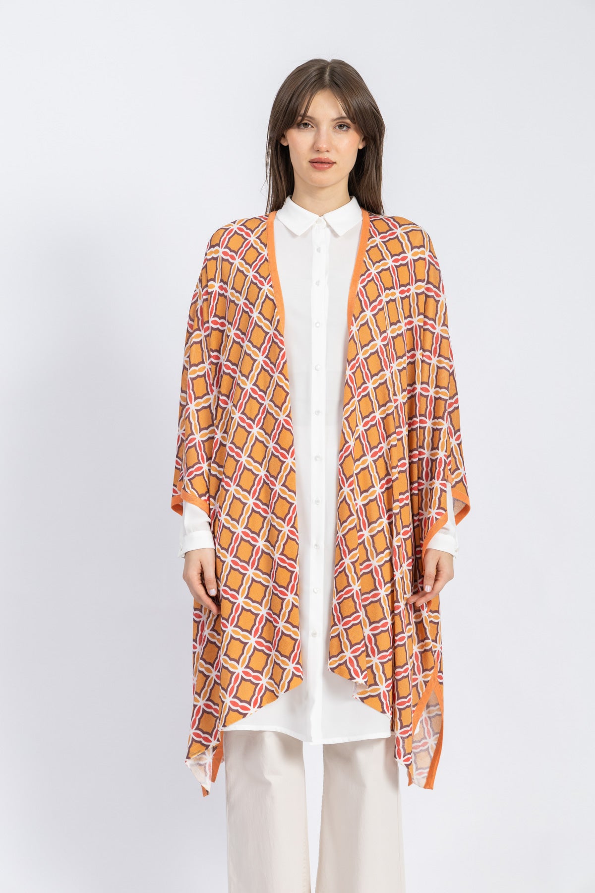 one size knitwear poncho