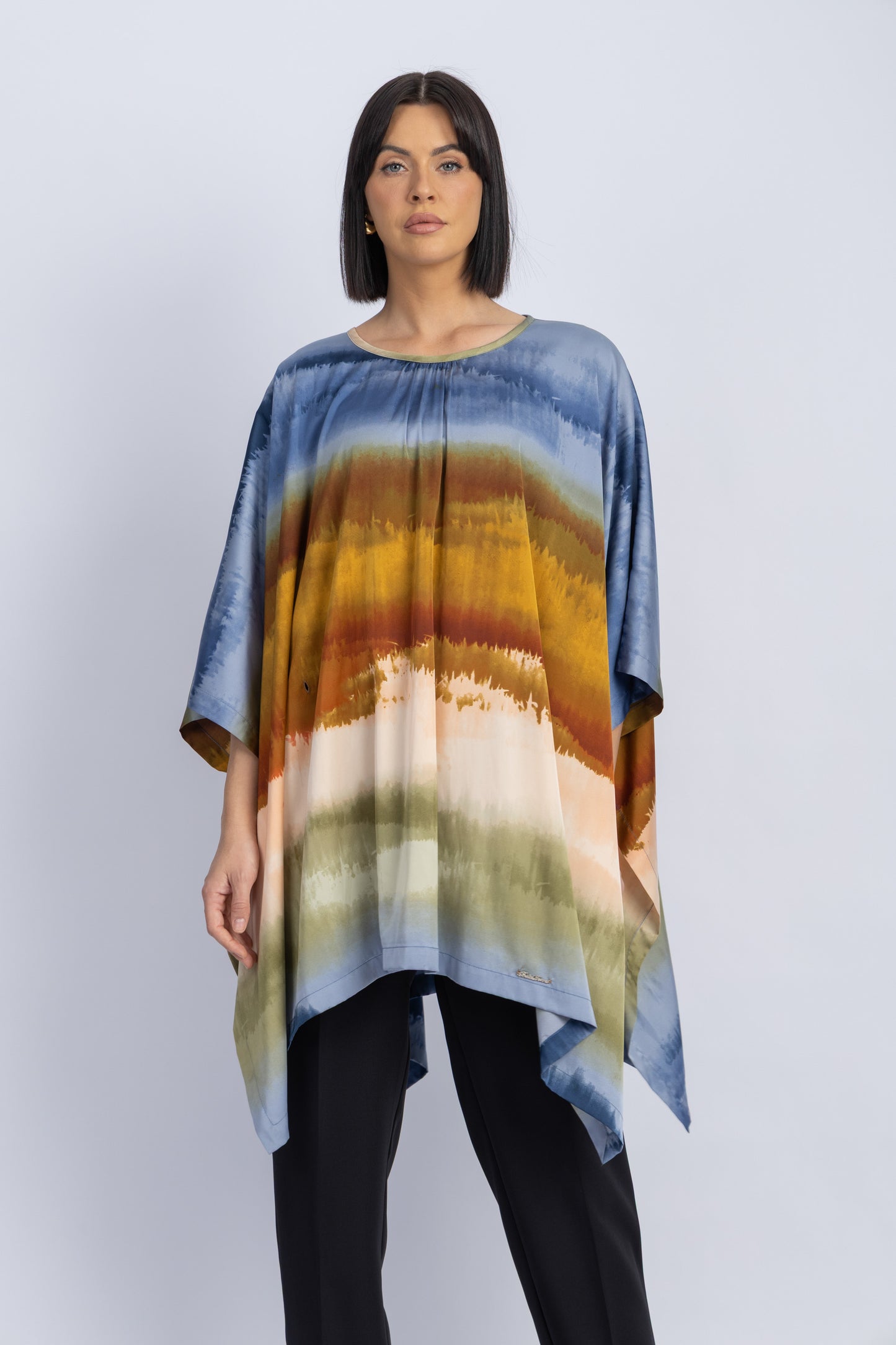 satin poncho