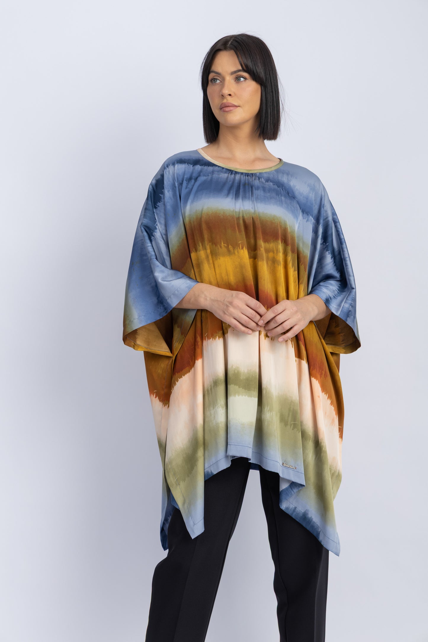 satin poncho