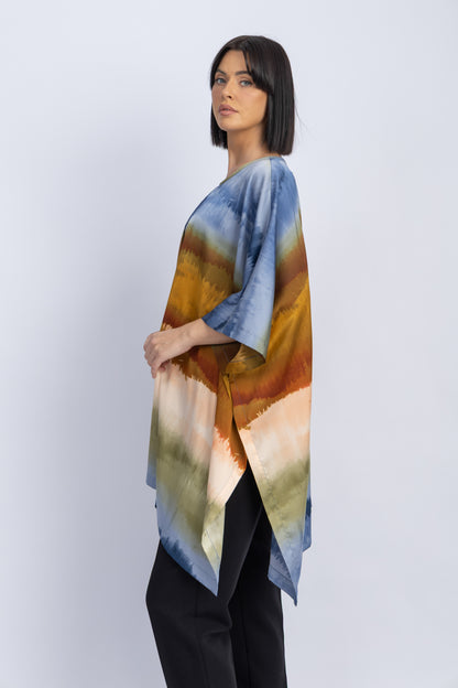 satin poncho
