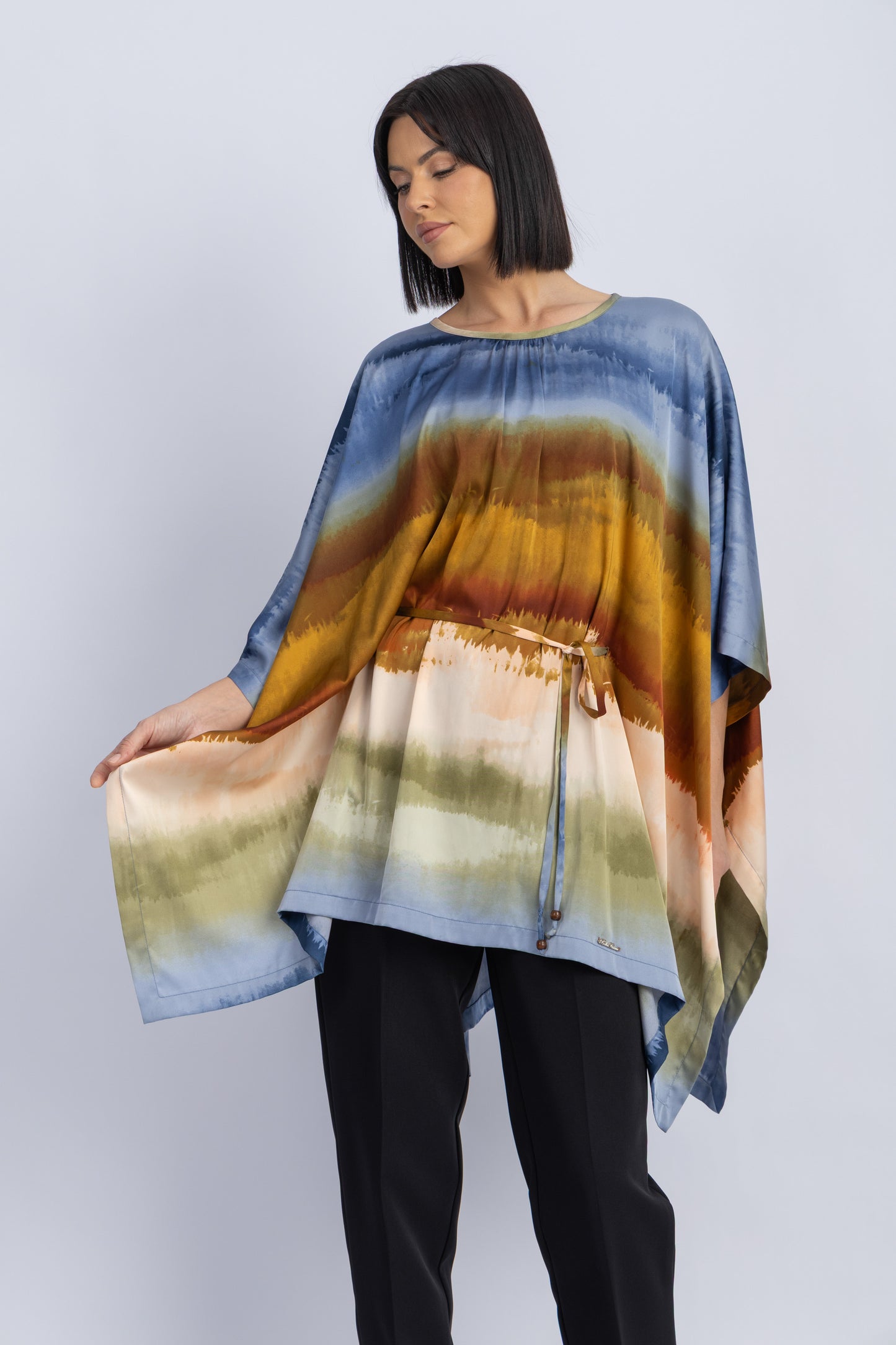 satin poncho