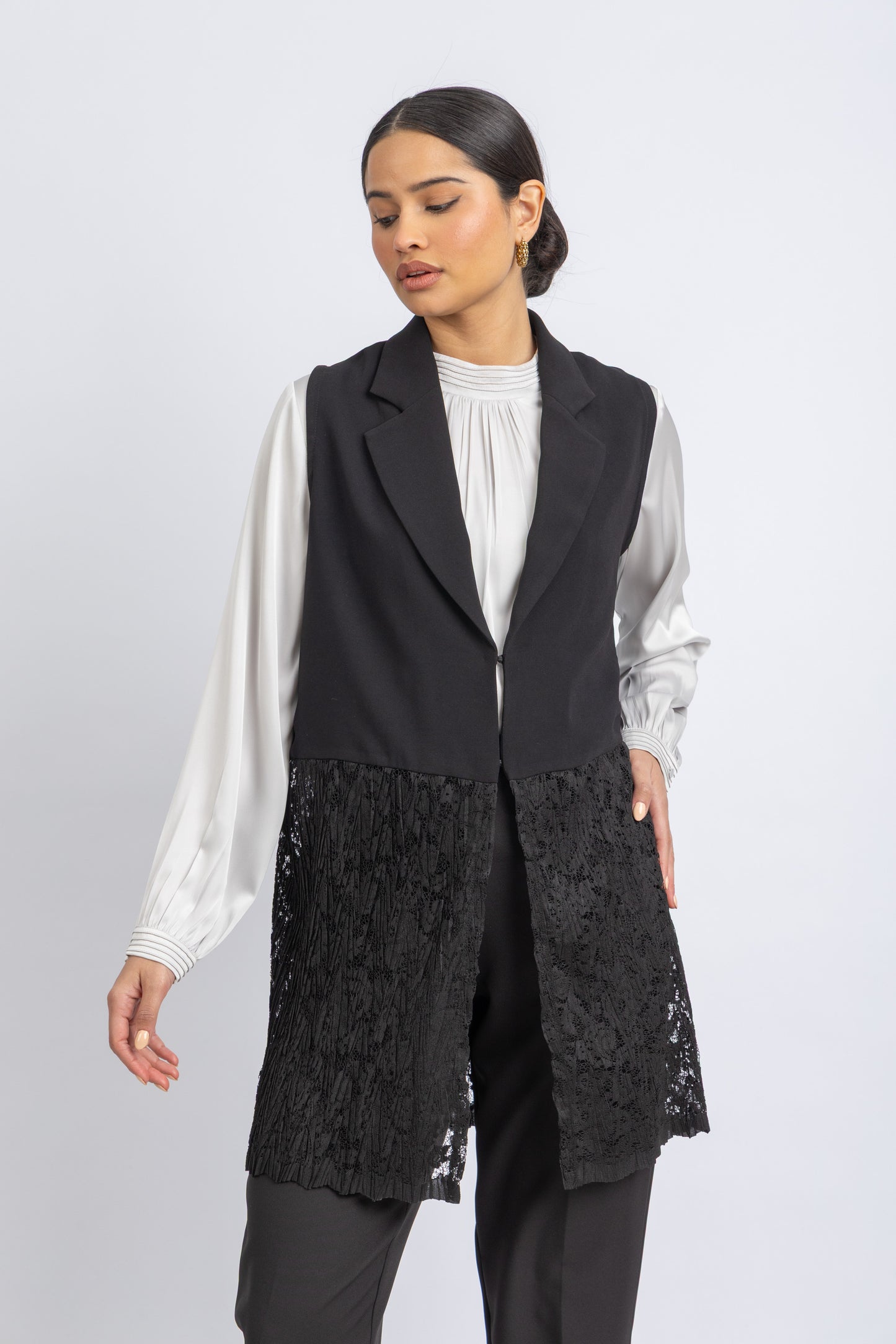 crepe vest