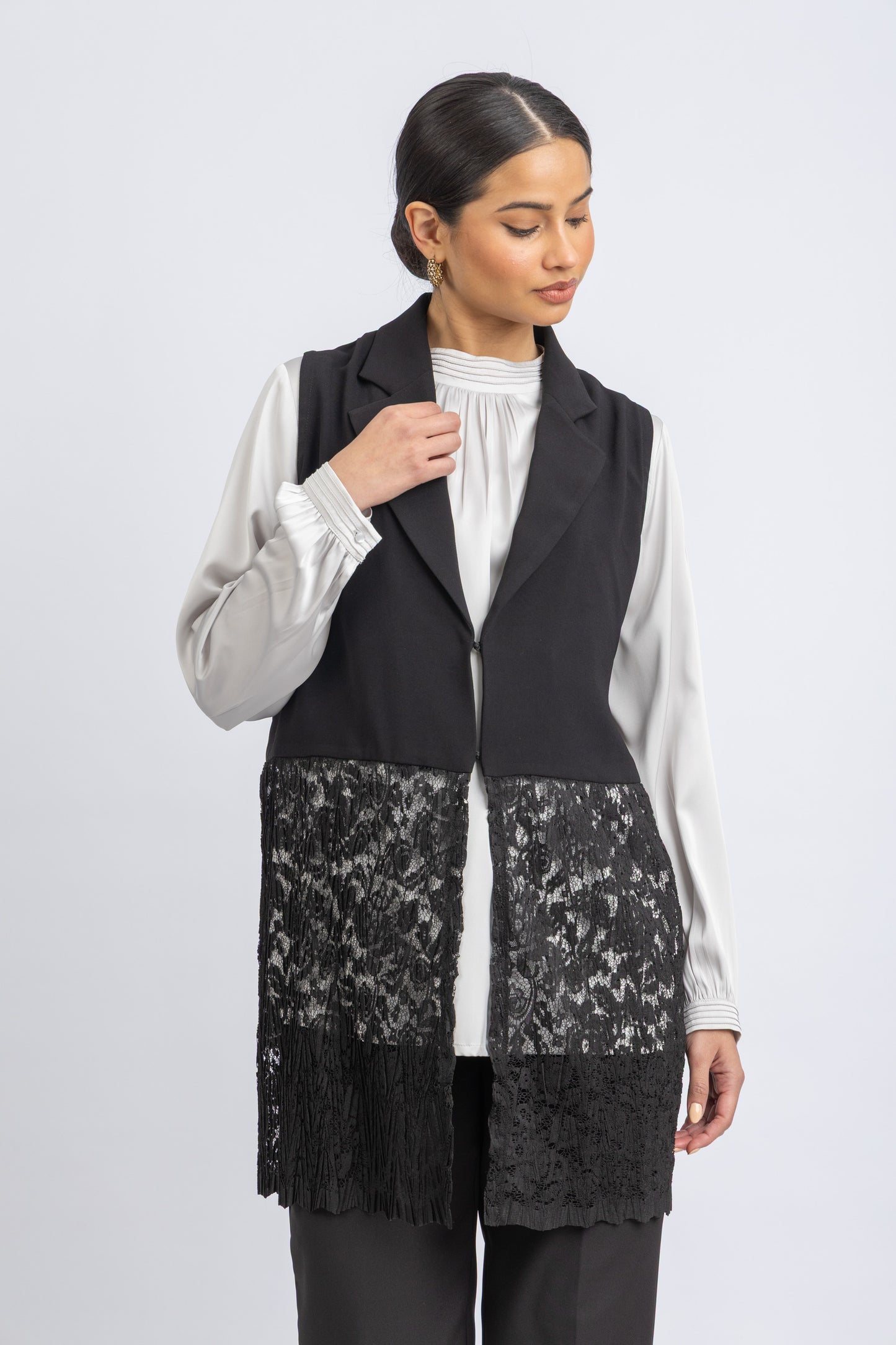 crepe vest