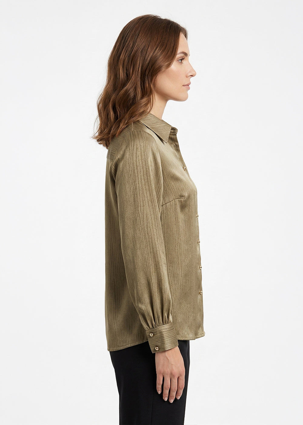 striped satin shirt