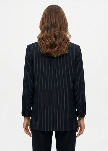 striped crepe jacket