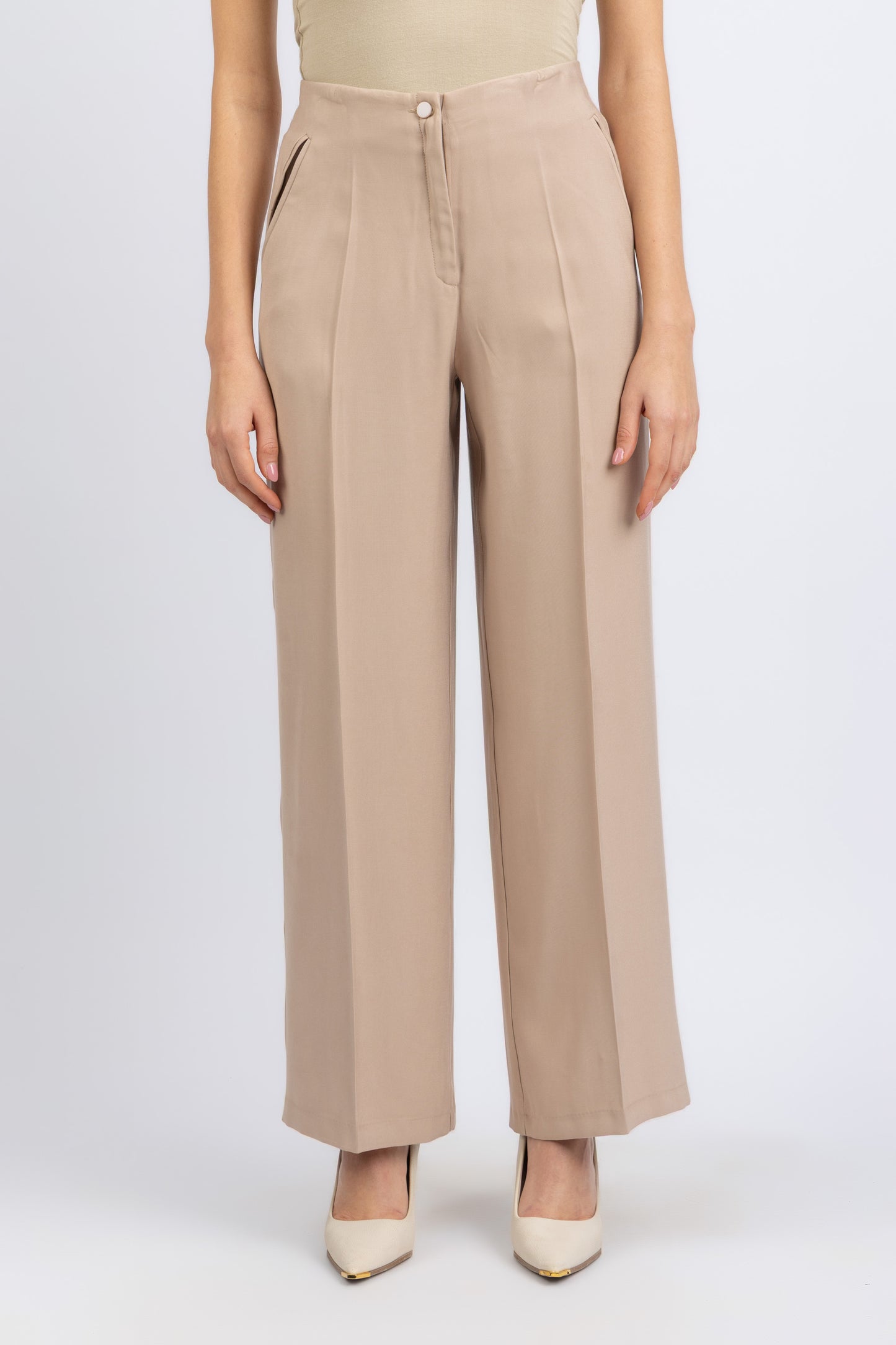 wide cut viscose woven pants
