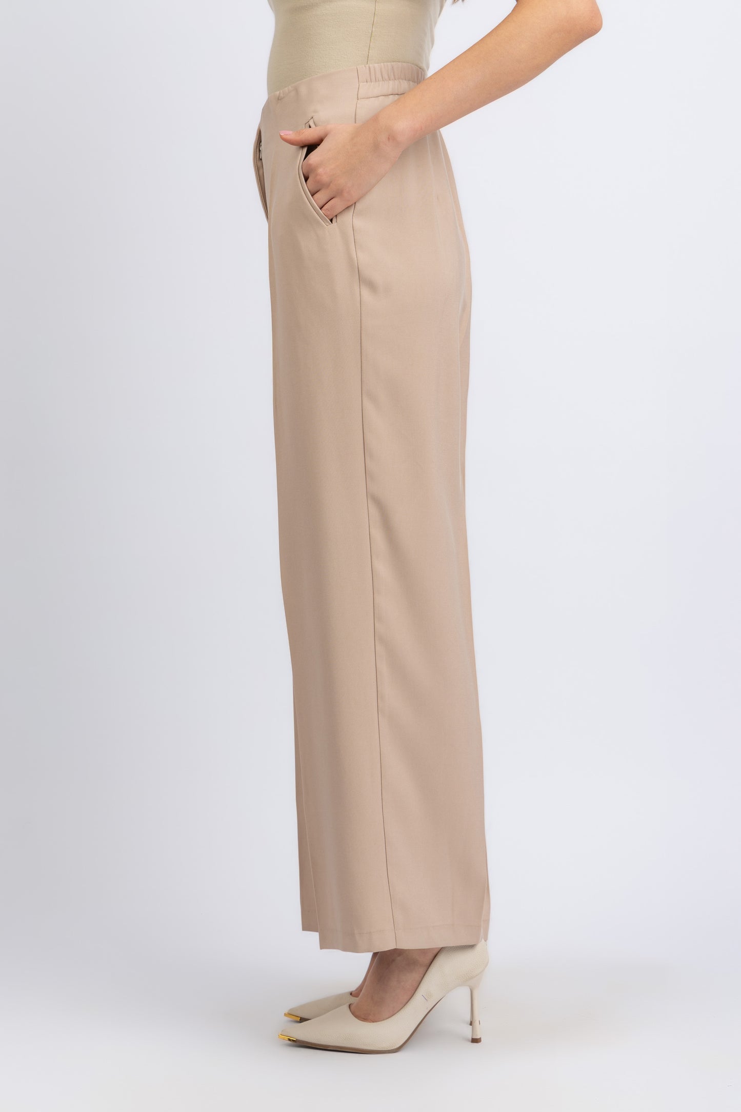 wide cut viscose woven pants