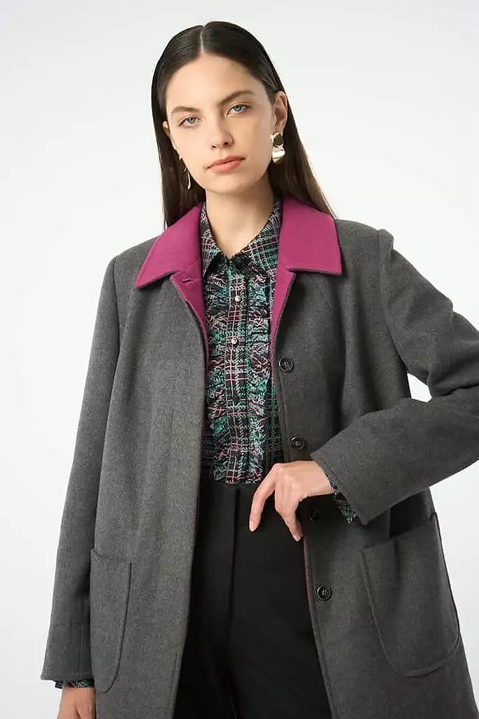 CASHMERE FEEL WOOL COAT