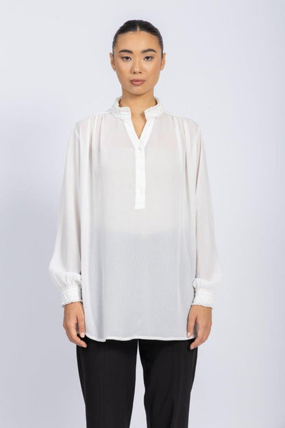 CRINCKLED CHIFFON BLOUSE