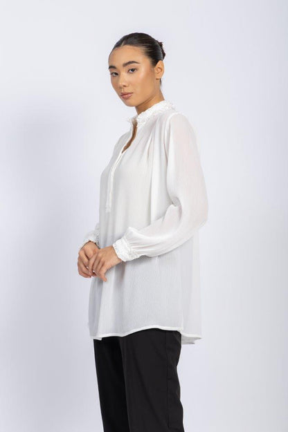 CRINCKLED CHIFFON BLOUSE