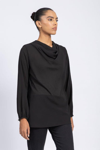 CRINCKLED CHIFFON BLOUSE