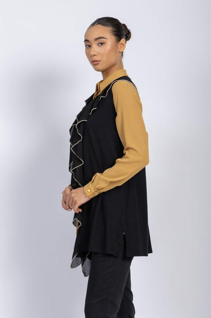BASIC VISCOSE LYCRA GILLET