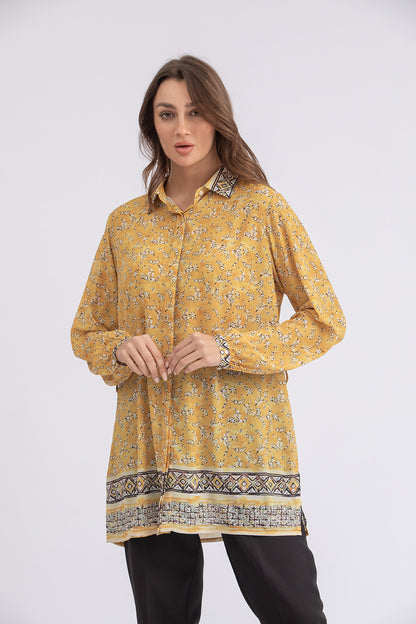 CRINCKLED CHIFFON SHIRT