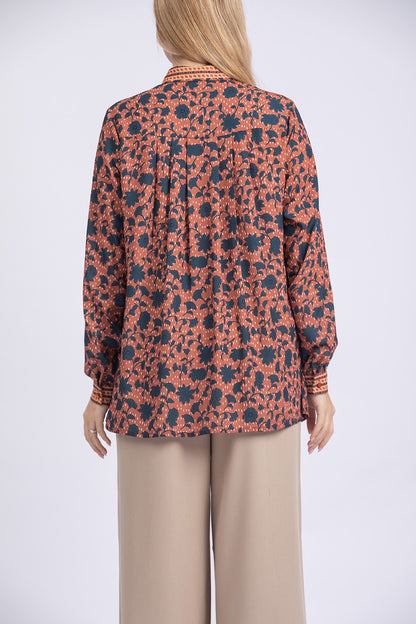 PRINTED CREPE CHIFFON SHIRT