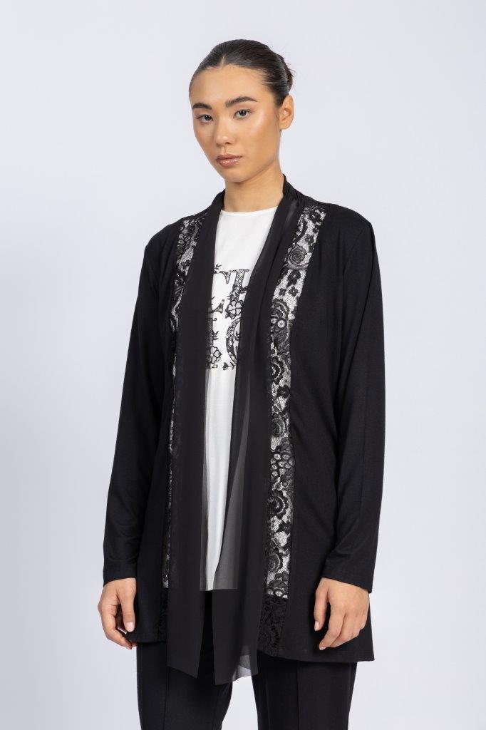 SUPER SOFT MODAL JACKET WITH LACE