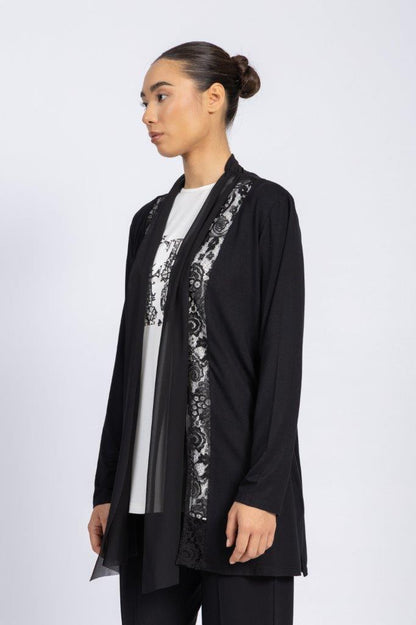 SUPER SOFT MODAL JACKET WITH LACE