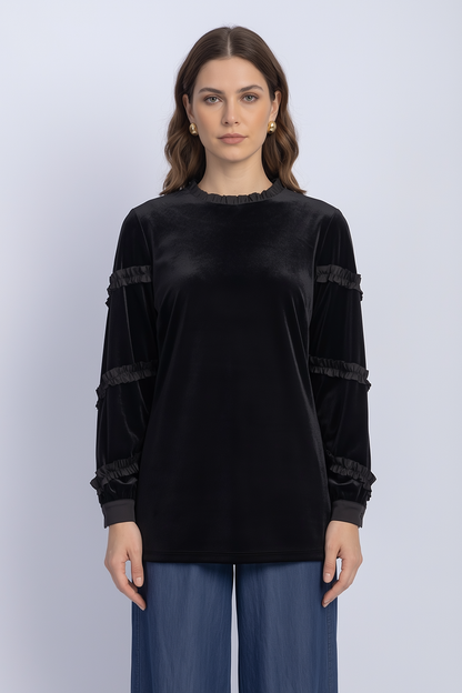 velvet blouse
