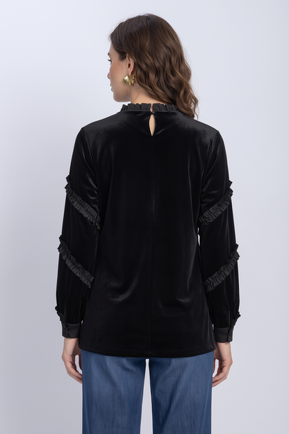 velvet blouse