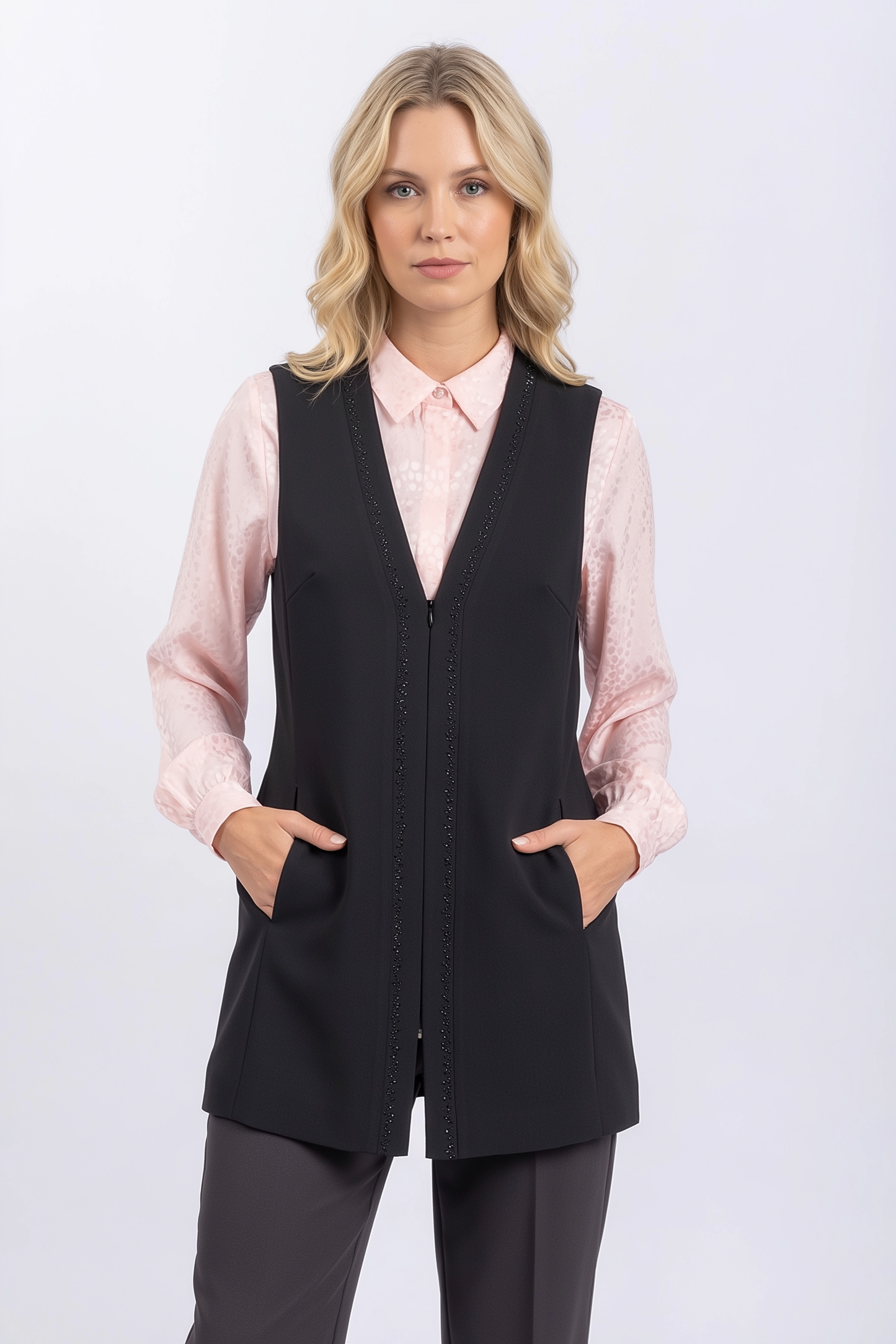 crepe vest