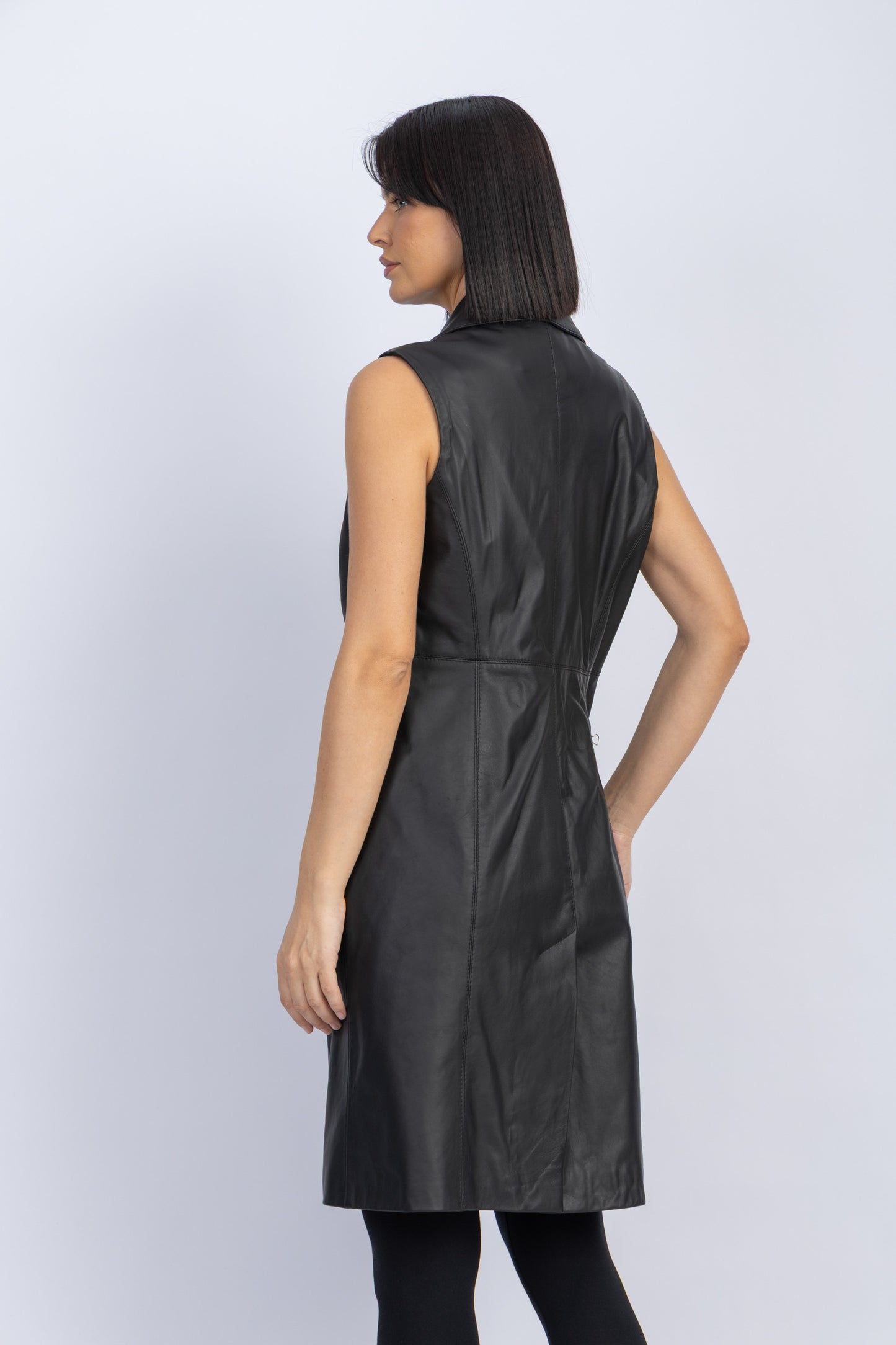 long leather vest