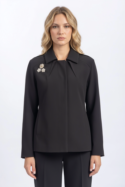 crepe jacket
