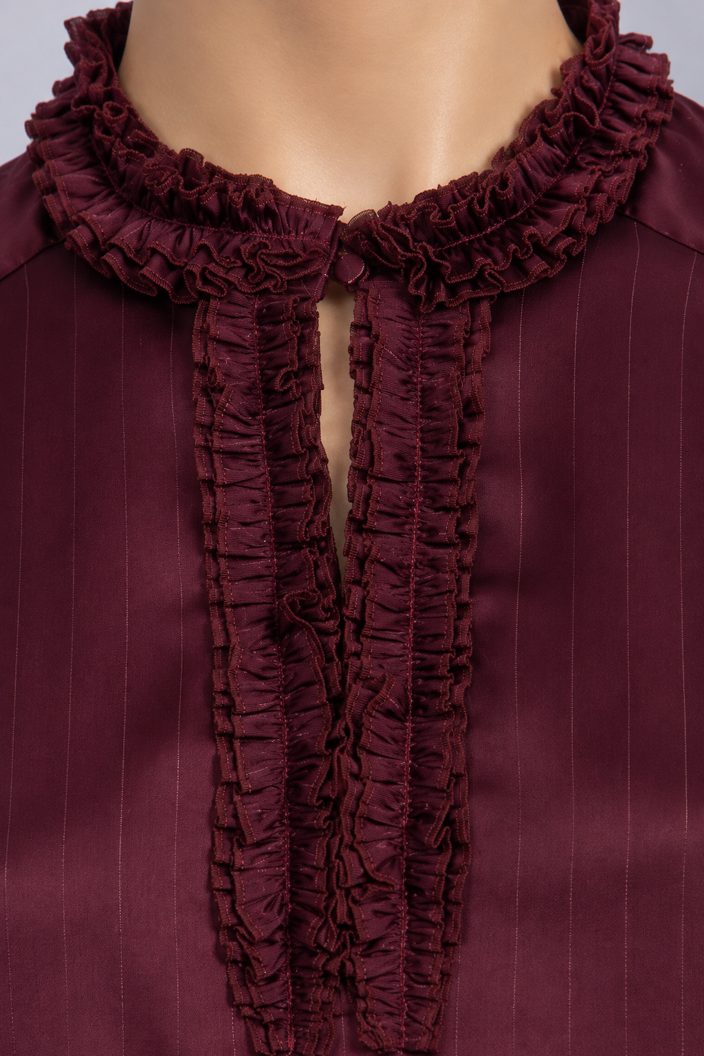 striped satin blouse